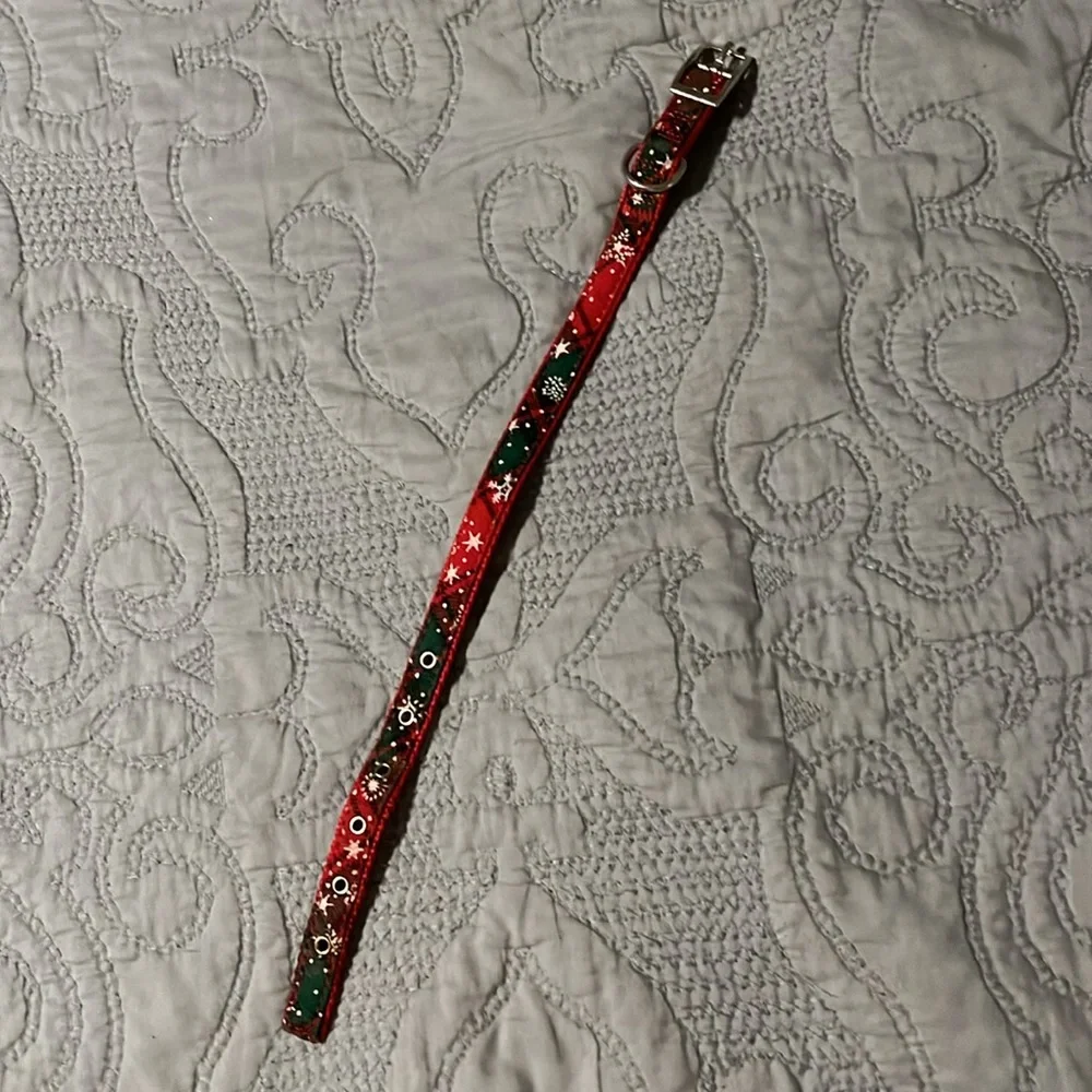Christmas Themed Red and Green Small Dog Collar with Buckle NWOT